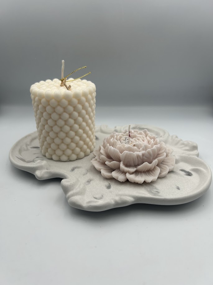 Χειροποίητη Διακοσμητική Πιατέλα Jesmonite – Pearl Marble Collection - Image 5